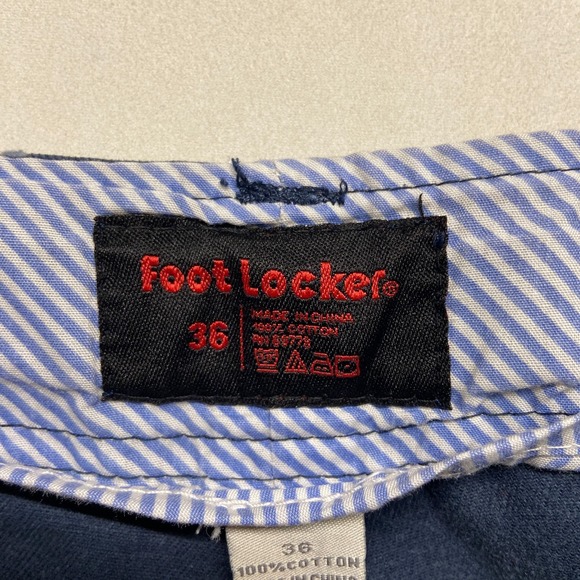 Foot Locker Shorts Mens 36 Navy Blue Denim Cotton Cargo Pockets Casual Outdoor - Picture 9 of 16